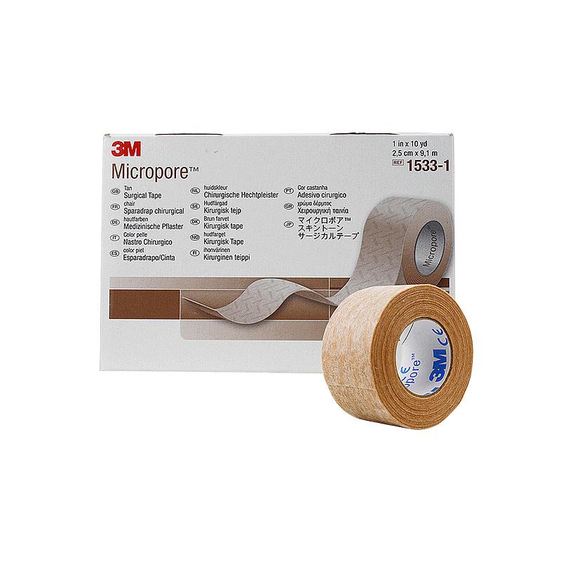 3M 医用透气胶带 2.5cm×9.1m 1533-1（12卷/盒 10盒/箱）
