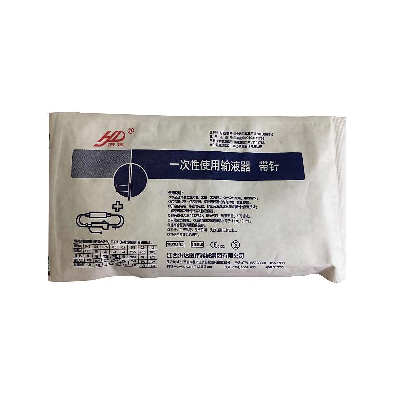 洪达 HD 一次性使用输液器 带针 B1-1 0.6mm (25支/包 20包/箱）
